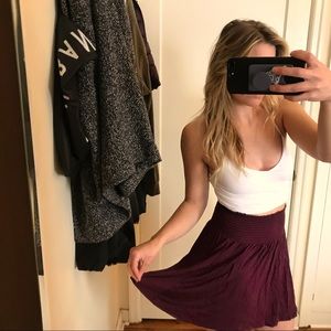H&M Circle Skater Skirt Maroon